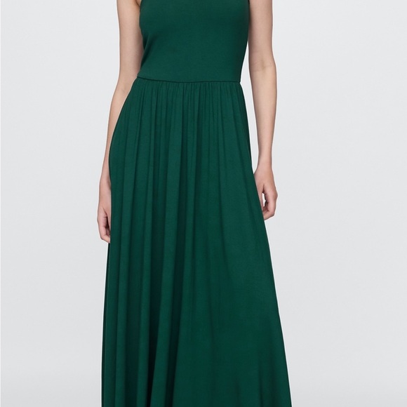 GAP Dark Green Maxi dress NWT - Picture 2 of 11